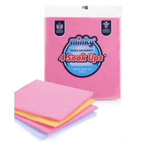 Серветки універсальні Minky Soak Ups 4 шт, супер абсорбуючі